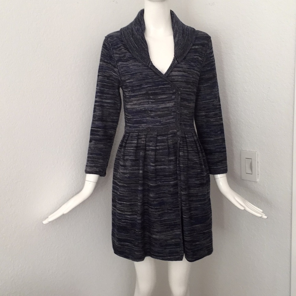 Joie shawl collar double breasted sweater dress